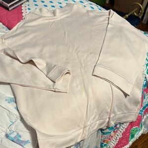 Zara soft “cold shoulder” Cream Sweatshirt. Size M